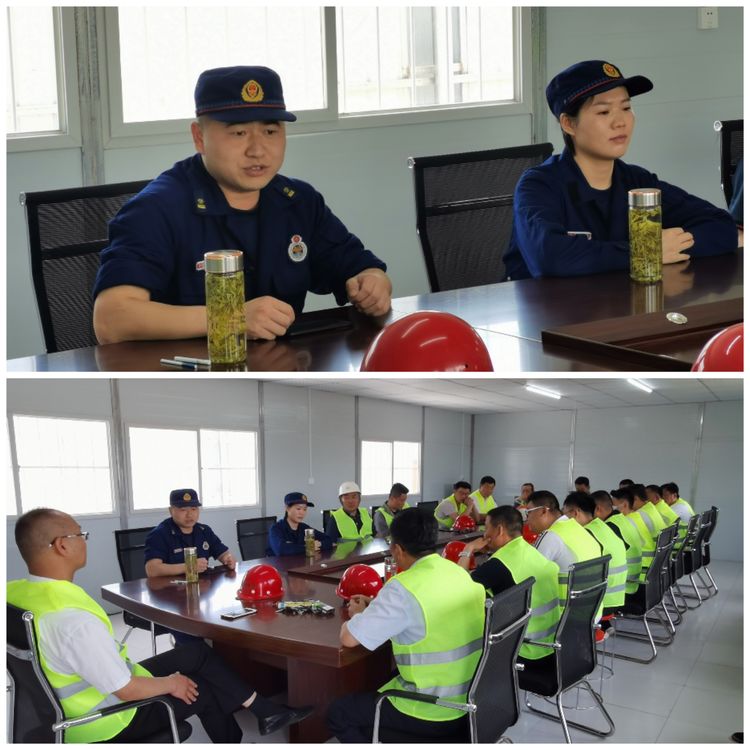 消防演練鳴警鐘，安全防線不放松——長泰集團(tuán)建筑施工消防應(yīng)急演練在李營棚改Q2項(xiàng)目舉行(圖1)