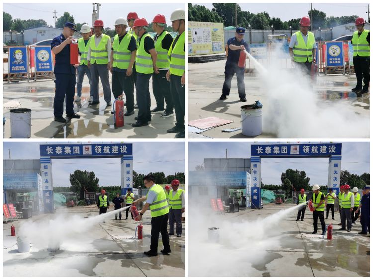 消防演練鳴警鐘，安全防線不放松——長泰集團(tuán)建筑施工消防應(yīng)急演練在李營棚改Q2項(xiàng)目舉行(圖3)